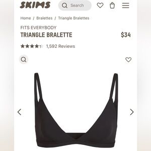 SKIMS FITS EVERYBODY TRIANGLE BRALETTE XL